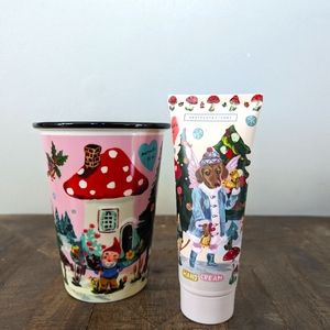 New Nathalie Lete Tumbler Hand Cream Whimsical Holiday Set
